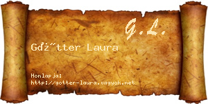 Götter Laura névjegykártya