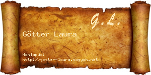 Götter Laura névjegykártya